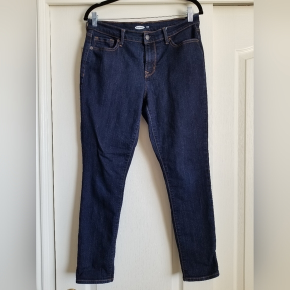 Old Navy Dark Wash Skinny Jeans Mid-rise Curvy Cut - Picture 4 of 8